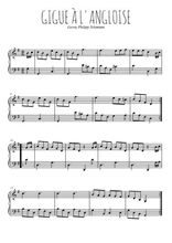 Téléchargez l'arrangement pour piano de la partition de Gigue à l'angloise en PDF